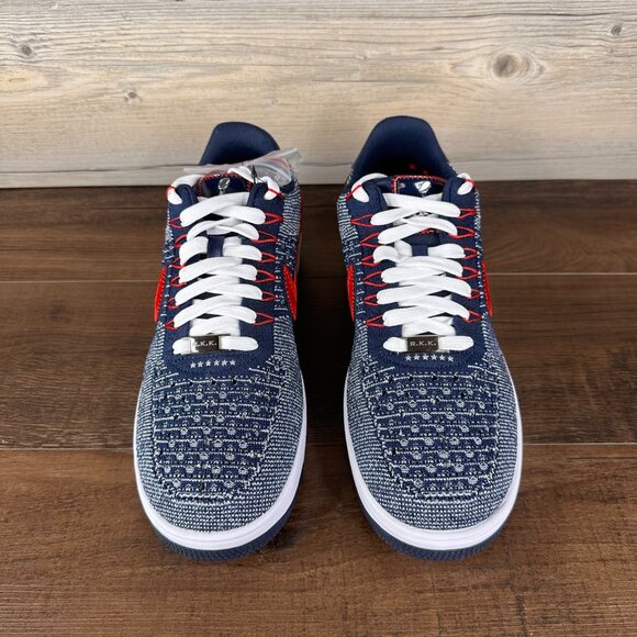 Nike AF1 Ultra Flyknit Low Robert Kraft Mens Size 9 Wolf Grey White FV4079 012 - Picture 4 of 9